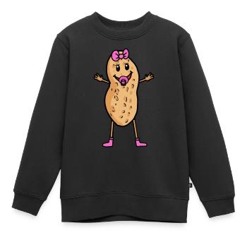 Cacahuète Enfant Bébé Enfants Soeur Frères et sœurs - Sweat Premium enfant bio - noir - Devant - AI Model Kid Female (0cm)
