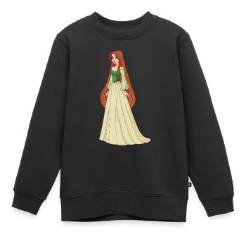 Luna - Sweat Premium enfant bio - noir - Devant - AI Model Kid Female (0cm)