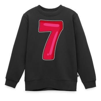 7 - Sweat Premium enfant bio - noir - Devant - AI Model Kid Female (0cm)