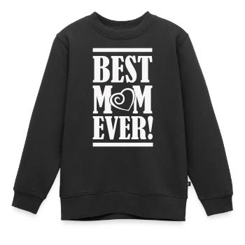 best mom ever - Kinder Premium Organic Sweatshirt - Schwarz - Vorne - AI Model Kid Female (0cm)
