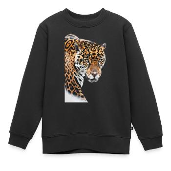 Jaguar - Sweat Premium enfant bio - noir - Devant - AI Model Kid Female (0cm)