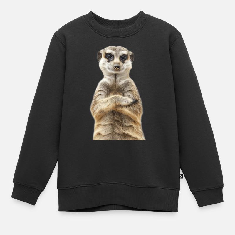 Erdmännchen - Kinder Premium Organic Sweatshirt - Schwarz