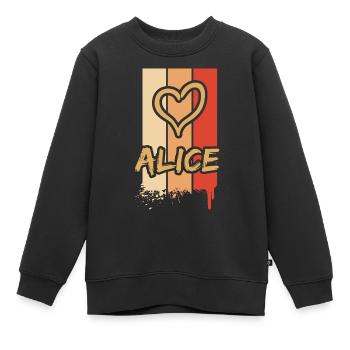Alice Alice - Kinder Premium Organic Sweatshirt - Schwarz - Vorne - AI Model Kid Female (0cm)