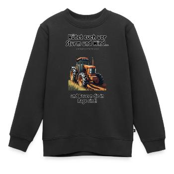 Manifestations paysannes - Manifestation paysanne 2024 T-shirt et vestes - Sweat Premium enfant bio - noir - Devant - AI Model Kid Female (0cm)