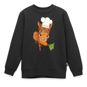 Cook Cooks Cook Donkey Kitchen Culinary Arts Host - Kids Premium Organic Sweatshirt - black - Front - AI Model Kid Female (0cm)