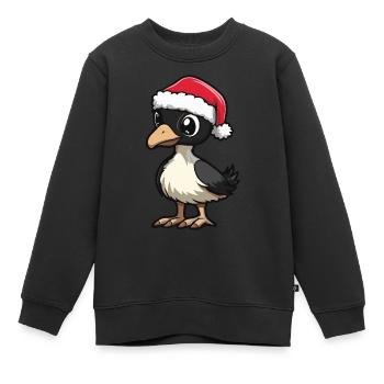 Bouquet Noël - Sweat Premium enfant bio - noir - Devant - AI Model Kid Female (0cm)
