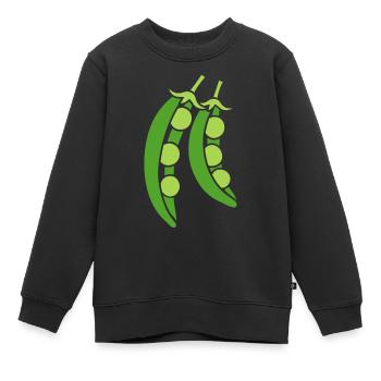 petit pois - Sweat Premium enfant bio - noir - Devant - AI Model Kid Female (0cm)