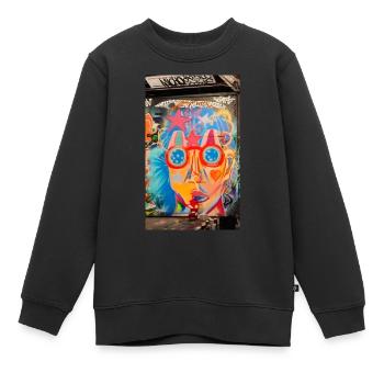 Graffity Explorer - Kinder Premium Organic Sweatshirt - Schwarz - Vorne - AI Model Kid Female (0cm)