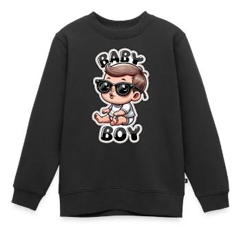 bébé - Sweat Premium enfant bio - noir - Devant - AI Model Kid Female (0cm)