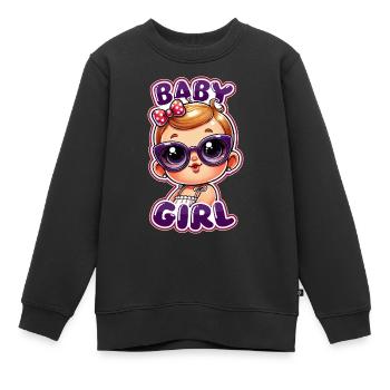 Bébé - Sweat Premium enfant bio - noir - Devant - AI Model Kid Female (0cm)
