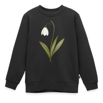 Perce-neige - Sweat Premium enfant bio - noir - Devant - AI Model Kid Female (0cm)