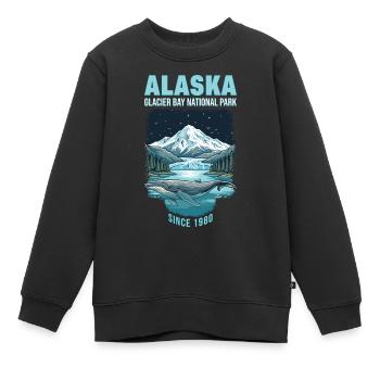 Alaska Cruise Gletscher-Nationalpark 1980 - Kinder Premium Organic Sweatshirt - Schwarz - Vorne - AI Model Kid Female (0cm)