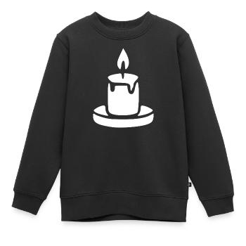 Kerze Meditation Geschenk - Kinder Premium Organic Sweatshirt - Schwarz - Vorne - AI Model Kid Female (0cm)