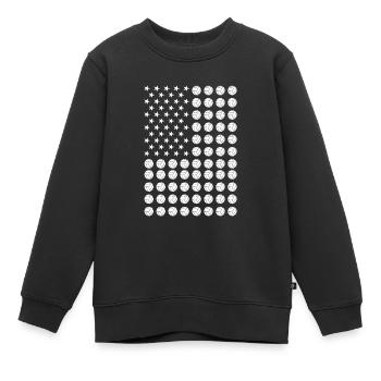 Sport Us Flag Volleyball - Kids Premium Organic Sweatshirt - black - Front - AI Model Kid Female (0cm)