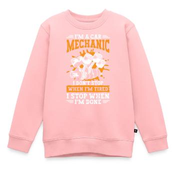 Mécanicien Artisan Réparation - Sweat Premium enfant bio - rose - Devant - AI Model Kid Female (0cm)