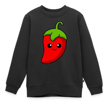 Chilli Comic - Kinder Premium Organic Sweatshirt - Schwarz - Vorne - AI Model Kid Female (0cm)