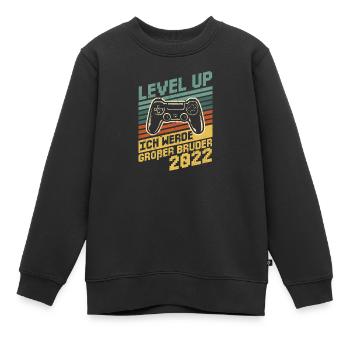 Level up Großer Bruder 2022 Baby Gamer Junge Baby - Kinder Premium Organic Sweatshirt - Schwarz - Vorne - AI Model Kid Female (0cm)