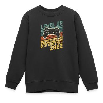 Level up Großer Bruder 2022 Baby Gamer Junge Baby - Kinder Premium Organic Sweatshirt - Schwarz - Vorne - AI Model Kid Female (0cm)