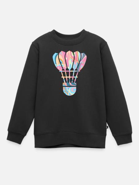 Badminton Player Design Filles Badminton - Sweat Premium enfant bio - noir