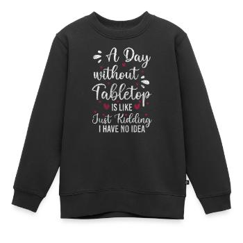 Jeu de société Plateau - Sweat Premium enfant bio - noir - Devant - AI Model Kid Female (0cm)