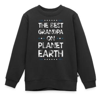 Bester Opa Spruch - Kinder Premium Organic Sweatshirt - Schwarz - Vorne - AI Model Kid Female (0cm)