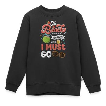 Urlaub Wellen Brise Natur - Kinder Premium Organic Sweatshirt - Schwarz - Vorne - AI Model Kid Female (0cm)