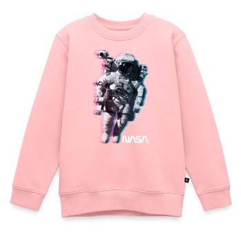 NASA Astronaut Mit Offiziellen Logo - Kinder Premium Organic Sweatshirt - Rosa - Vorne - AI Model Kid Female (0cm)