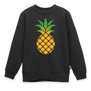Ananas - Sweat Premium enfant bio - noir - Devant - AI Model Kid Female (0cm)
