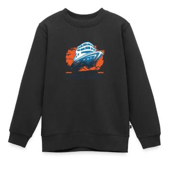Croisière croisière bateau de croisière - Sweat Premium enfant bio - noir - Devant - AI Model Kid Female (0cm)
