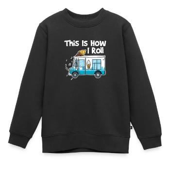 This Is How I Roll Ice Cream Truck - Sweat Premium enfant bio - noir - Devant - AI Model Kid Female (0cm)