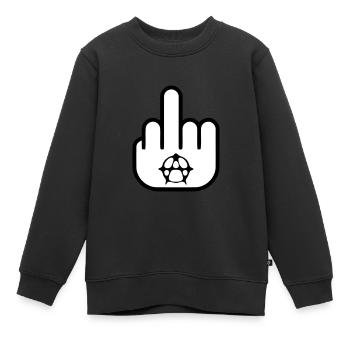 Anarchie - Rock - Punk - Sweat Premium enfant bio - noir - Devant - AI Model Kid Female (0cm)