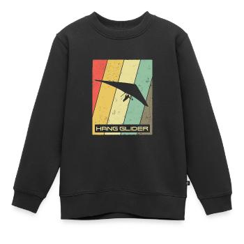 Hanggleiter Drachenflieger Deltasegler - Kinder Premium Organic Sweatshirt - Schwarz - Vorne - AI Model Kid Female (0cm)
