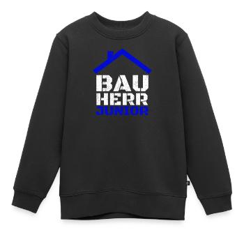 Bauherr Junior Bauherren Junge Baustelle Hausbau - Kinder Premium Organic Sweatshirt - Schwarz - Vorne - AI Model Kid Female (0cm)