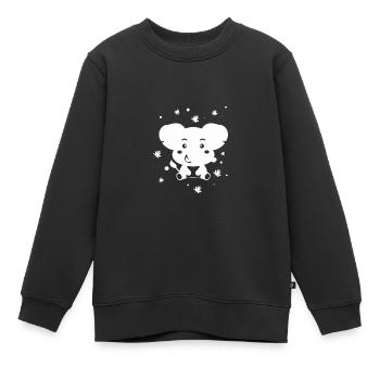kleiner Elefant - Zootiere - Tierfreund - Kinder Premium Organic Sweatshirt - Schwarz - Vorne - AI Model Kid Female (0cm)
