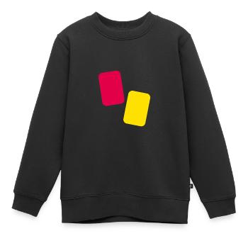 Cartes arbitres - Sweat Premium enfant bio - noir - Devant - AI Model Kid Female (0cm)