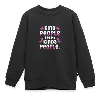 Les gens sympathiques sont mon genre de personnes - Sweat Premium enfant bio - noir - Devant - AI Model Kid Female (0cm)