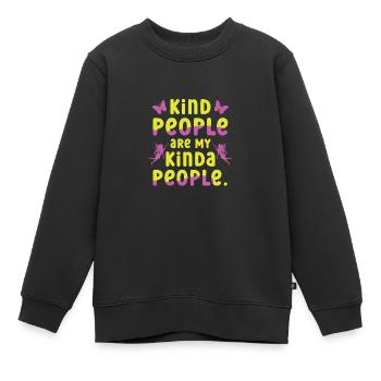 Les gens sympathiques sont mon genre de personnes - Sweat Premium enfant bio - noir - Devant - AI Model Kid Female (0cm)