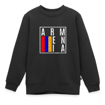 Armenien - Kinder Premium Organic Sweatshirt - Schwarz - Vorne - AI Model Kid Female (0cm)