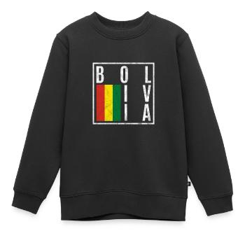 Bolivien - Kinder Premium Organic Sweatshirt - Schwarz - Vorne - AI Model Kid Female (0cm)