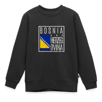 Bosnie-Herzégovine - Sweat Premium enfant bio - noir - Devant - AI Model Kid Female (0cm)