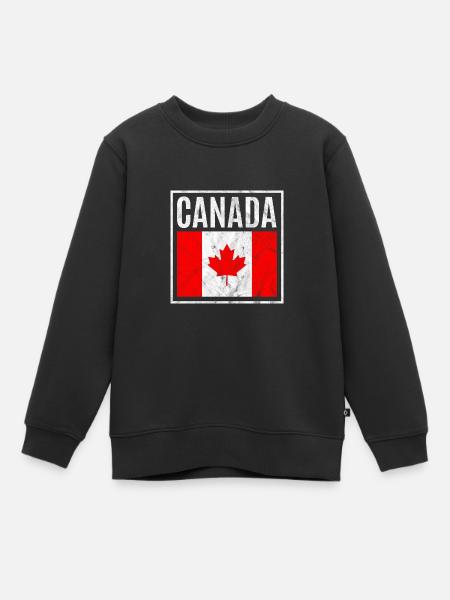 Canada - Sweat Premium enfant bio - noir