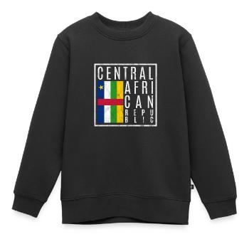 Zentralafrikanische Republik - Kinder Premium Organic Sweatshirt - Schwarz - Vorne - AI Model Kid Female (0cm)