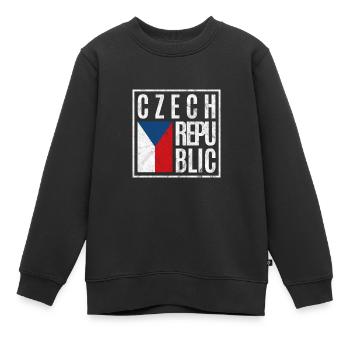 République tchèque - Sweat Premium enfant bio - noir - Devant - AI Model Kid Female (0cm)