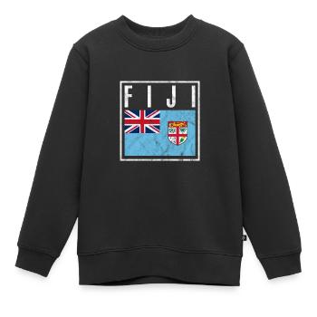 Fidji - Sweat Premium enfant bio - noir - Devant - AI Model Kid Female (0cm)