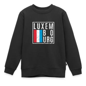 Luxemburg - Kinder Premium Organic Sweatshirt - Schwarz - Vorne - AI Model Kid Female (0cm)
