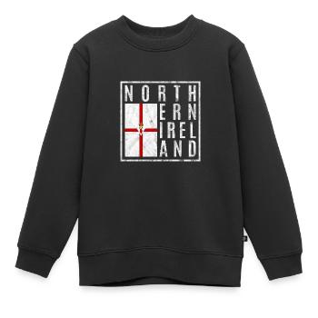 Nordirland - Kinder Premium Organic Sweatshirt - Schwarz - Vorne - AI Model Kid Female (0cm)