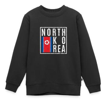 Nordkorea - Kinder Premium Organic Sweatshirt - Schwarz - Vorne - AI Model Kid Female (0cm)