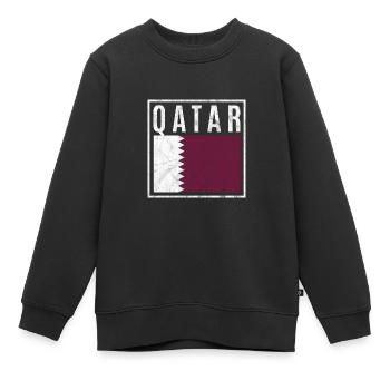 Katar - Kinder Premium Organic Sweatshirt - Schwarz - Vorne - AI Model Kid Female (0cm)