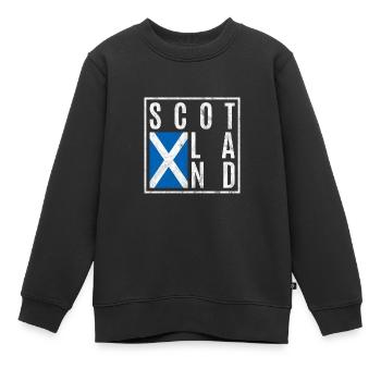 Schottland - Kinder Premium Organic Sweatshirt - Schwarz - Vorne - AI Model Kid Female (0cm)
