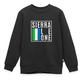 Sierra Leone - Kinder Premium Organic Sweatshirt - Schwarz - Vorne - AI Model Kid Female (0cm)